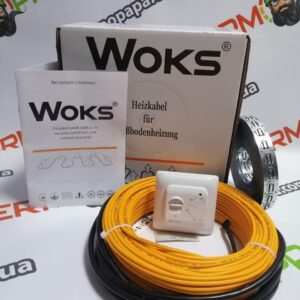 Комплект теплої підлоги Woks 18, Нагрівальний кабель з терморегулятором