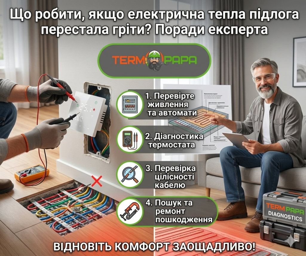 чому не гріє тепла підлога