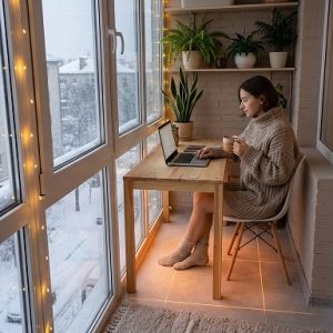 Тепла підлога на балконі